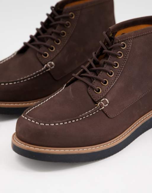 chukka newmarket ii moc toe da uomo in marrone scuro
