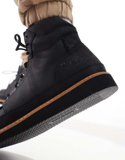 Timberland Newmarket mid lace up boots in black ASOS