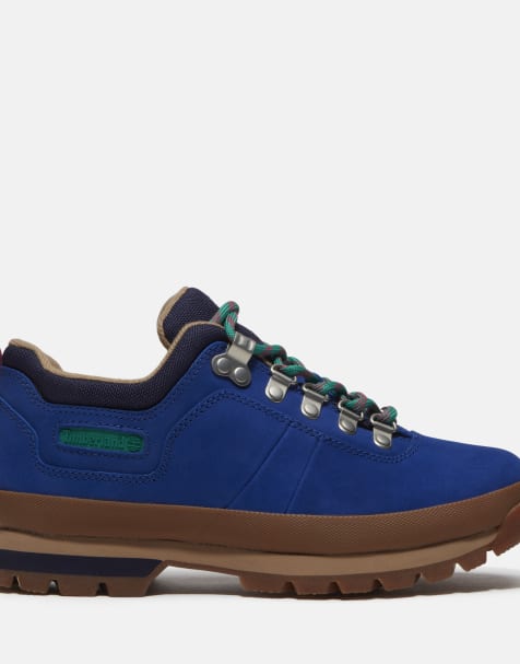 Timberland niedriger Schnürschuh aus leuchtend blauem Nubuk - view 1
