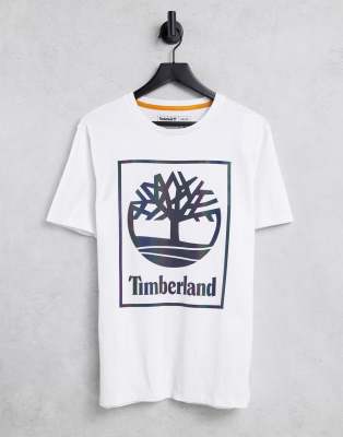 Timberland - NL Sky - T-shirt met grafische print in wit