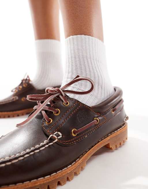Timberland Noreen Vintage Bootsschuhe aus Vollnarbenleder in Braun
