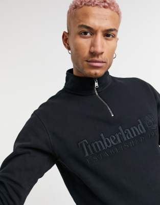 black quarter zip jumper