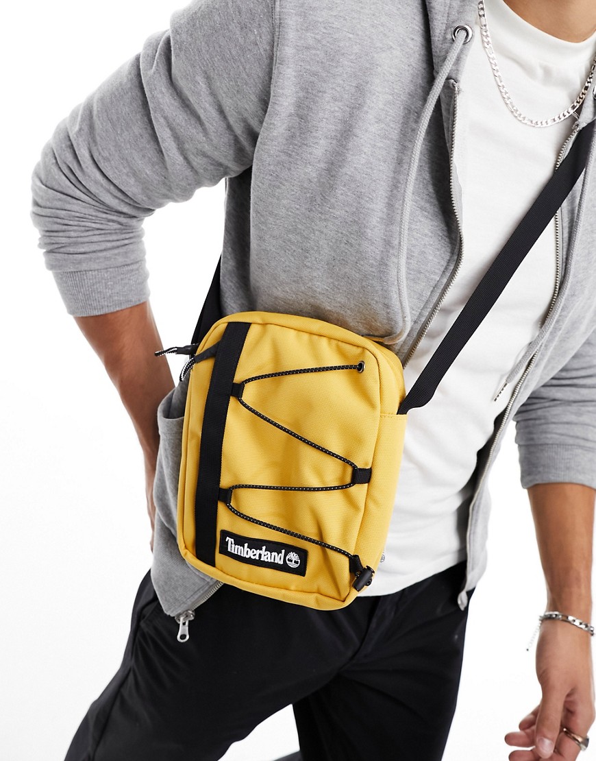 Timberland outdoor archive cross body bag in mineral yellow