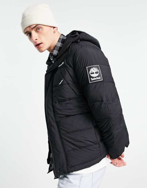 Timberland Outdoor Archive puffer jacket in black | ASOS