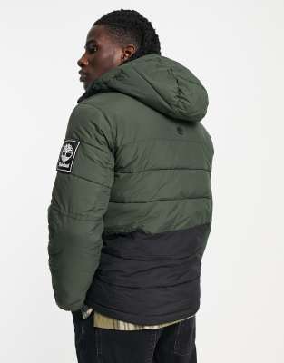 timberland green puffer jacket