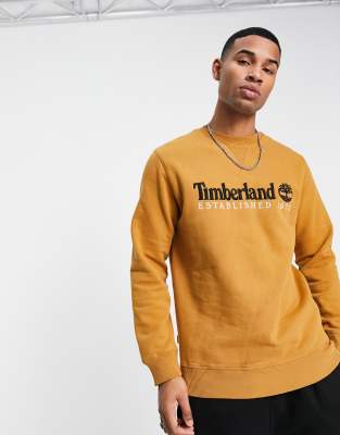 Timberland Outdoor Heritage Est. 1973 sweatshirt in wheat tan - ASOS Price Checker