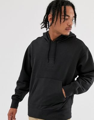 Timberland - Oversized hoodie met logo-Zwart