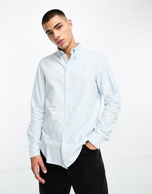 Timberland oxford shirt in light blue with tree logo