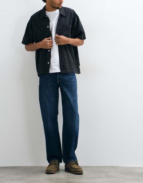Timberland pantalon en denim 5 poches (baggy) délavage midnight sky - view 1