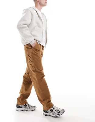 Timberland - Pantalon style charpentier en toile - Botte de blé délavé foncé-Marron