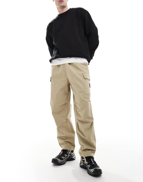 Timberland - Pantaloni cargo color pepe al limone in tessuto ripstop con stemma cucito - view 1