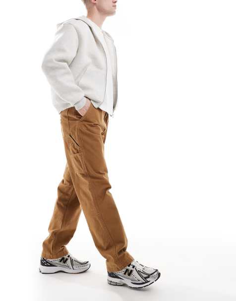 Timberland - Pantaloni in tela color grano scuro slavato stile carpentiere - view 1