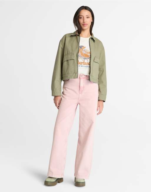 Timberland - Pantaloni lavaggio rosa pesca