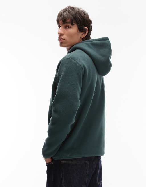 Timberland - Pile verde scuro con zip corta e tasche, 3 di 5