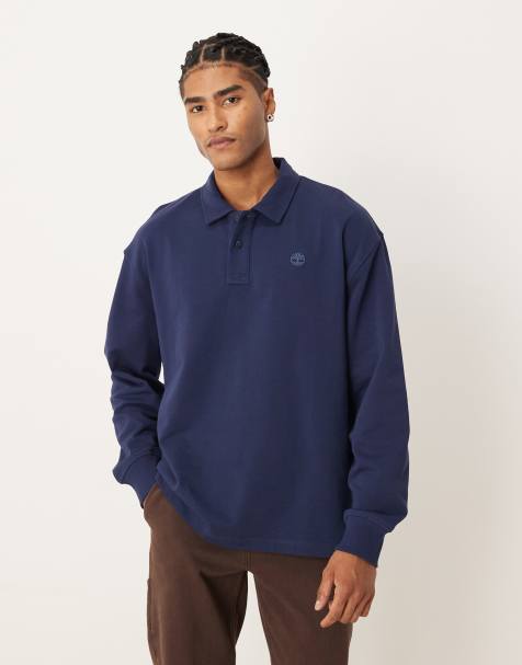 Timberland – Polo-Sweatshirt in Caban-Blau - view 1