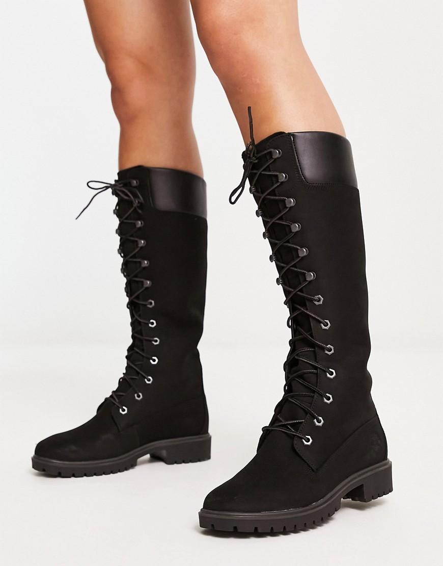 Timberland Premium 14 inch boots in black nubuck
