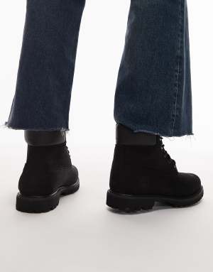 Timberland premium 6 inch boots in black nubuck