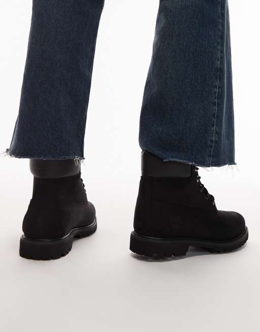 Timberland premium 6 inch boots in black nubuck, 4 of 4