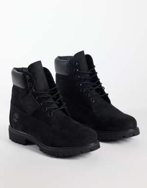 Timberland premium 6 inch boots in black nubuck