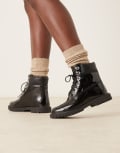 [Timberland] Timberland premium 6 inch boots in black patent leather 42 Black