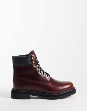 Timberland premium 6 inch boots in burgundy