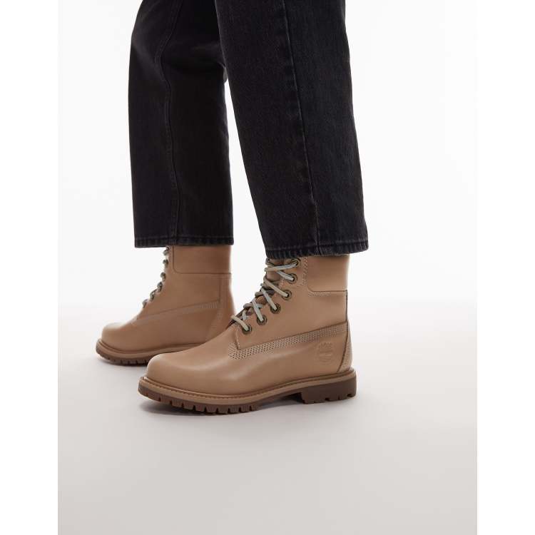 Timberland premium 6 inch boots in mid beige leather | ASOS