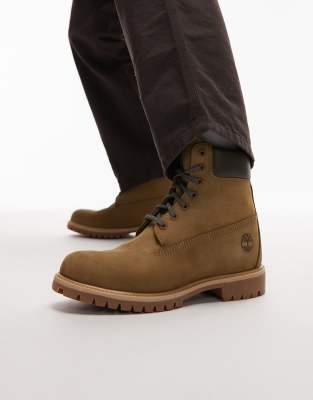  premium 6 inch boots in olive nubuck