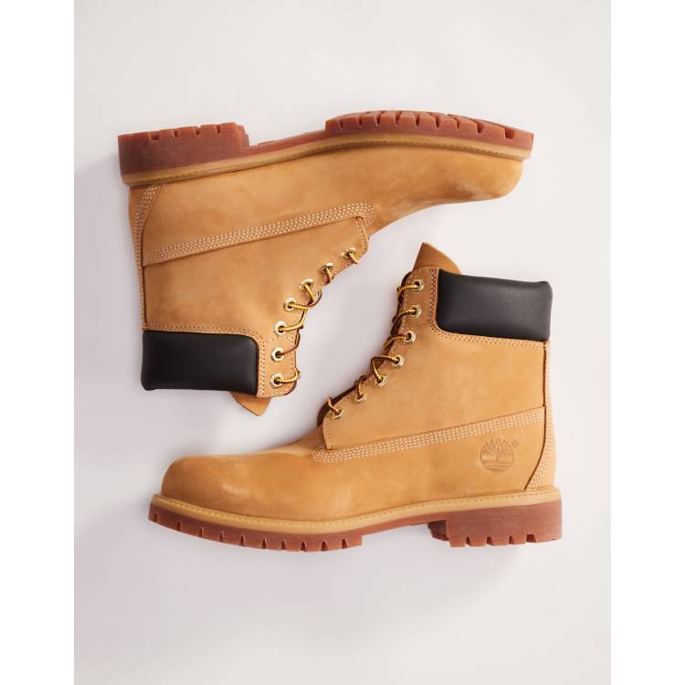 Timberland premium 6 inch boots in wheat tan nubuck ASOS