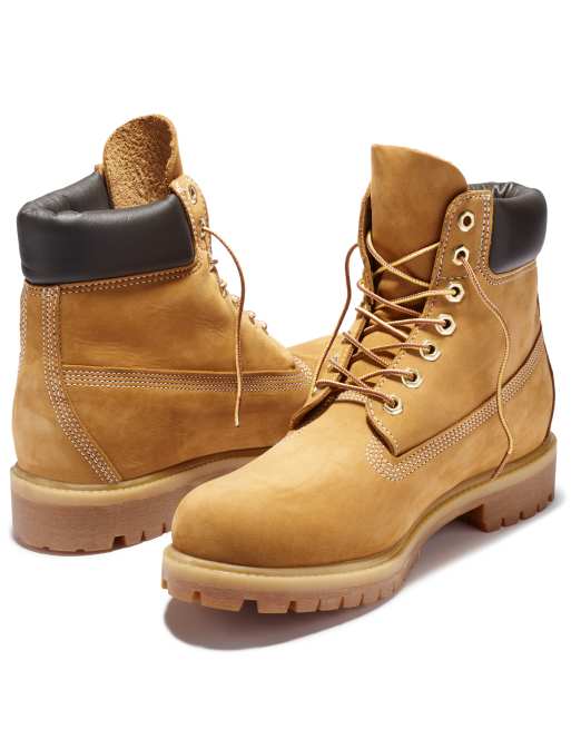 Timberland premium 6 inch boots in wheat tan nubuck, 6 of 6