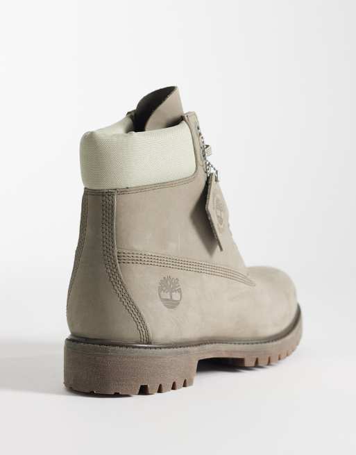 Timberland Premium 6 inch lace up waterproof boots in gray, 3 of 4