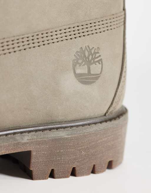 Timberland Premium 6 inch lace up waterproof boots in gray, 4 of 4