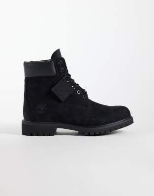 Premium 6 Inch - Stiefel aus Nubukleder in Schwarz Schwarz 41