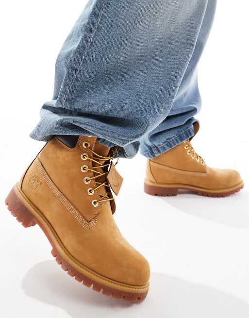 Timberland - Premium - 6-tommer-støvler i gyldenbrunt nubuck, 4 af 4