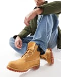 [Timberland] Timberland premium 6inch boots in wheat tan nubuck-Neutral 45 BEIGE