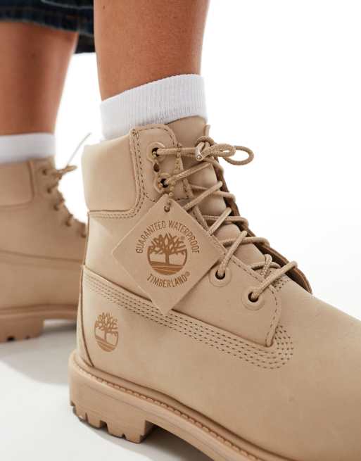 Timberland – Premium – Beiga boots i nubuckläder, 6 tum, 3 av 4