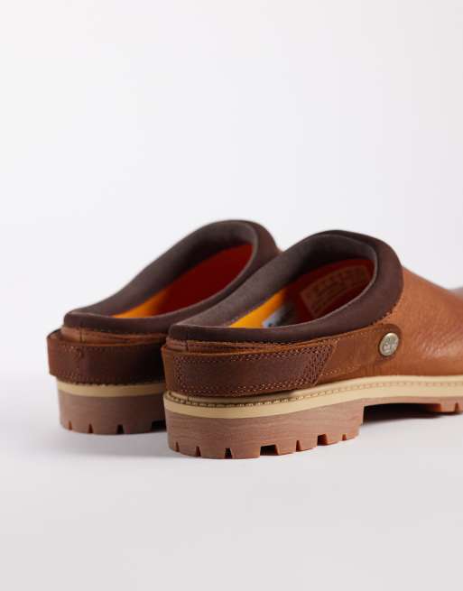 Timberland – Premium – Bruna skor i läder med öppen häl, 4 av 4