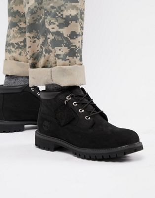 timberland premium chukka boots in black