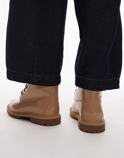 Timberland - Premium - Gyldenbrune 6-tommer-støvler i laklæder, 4 af 4