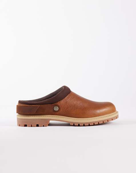 Timberland – Premium – Mules aus Leder in Braun - view 1