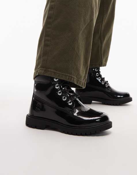 Timberland - Premium - Sorte 6-tommer-støvler i laklæder - view 1