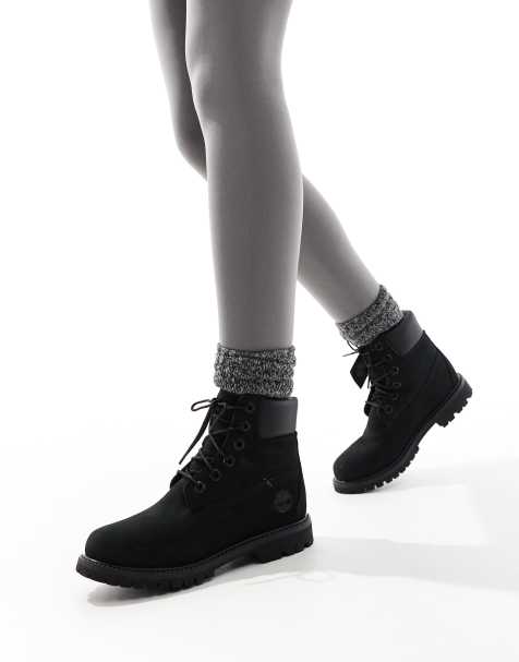 Timberland – Premium – Svarta 6 tum boots i nubuckläder - view 1