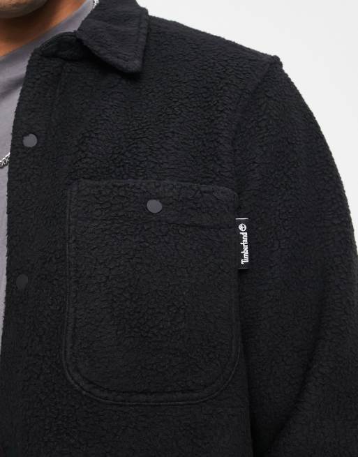 Timberland – Progressive Utility – Svart overshirt i fårskinnsimitation, 4 av 4