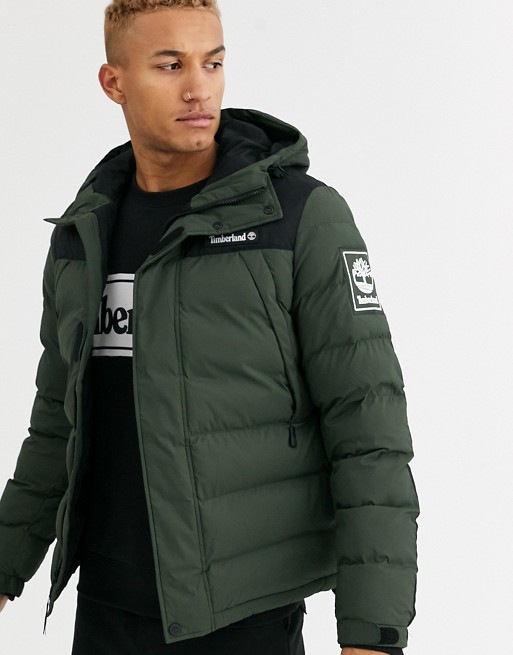 Timberland puffer jacket in green