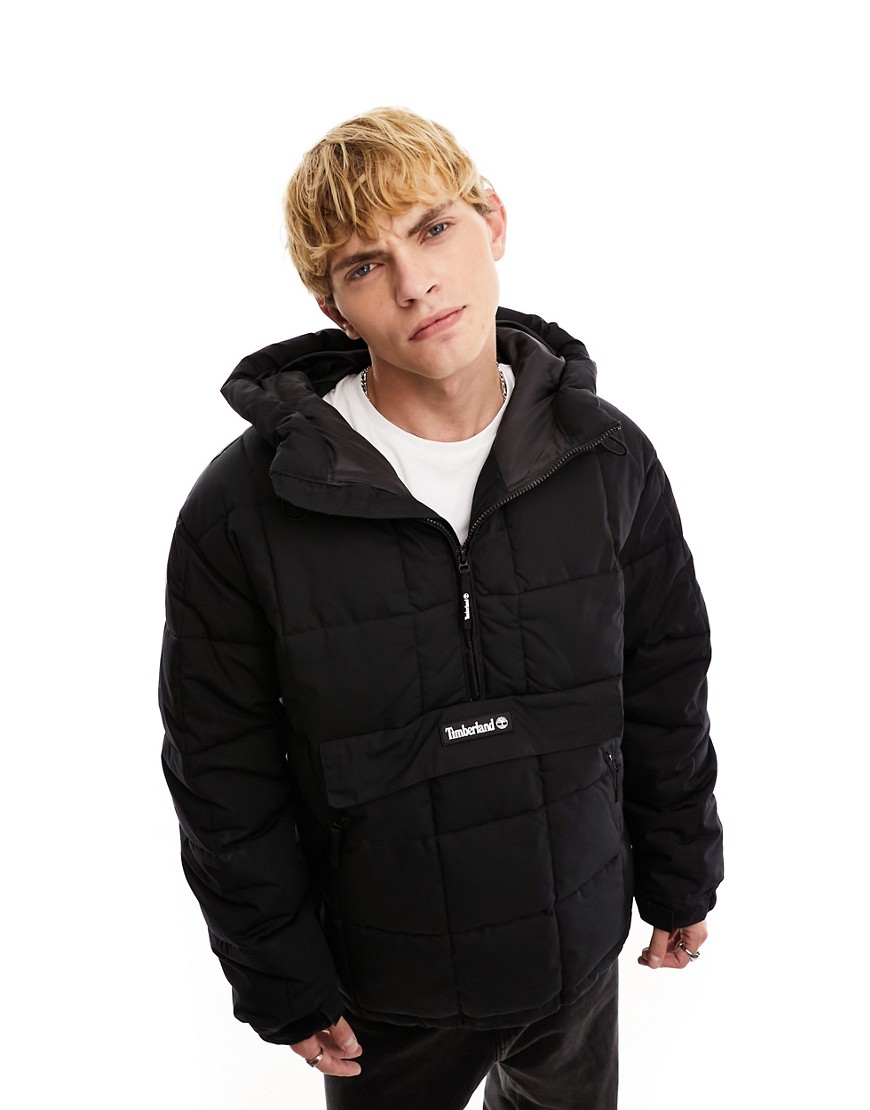 Timberland pull over puffer jacket in black