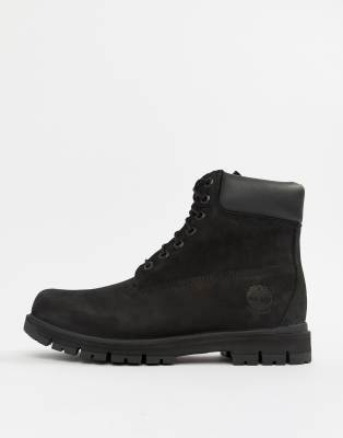 timberland 6 inch boots black