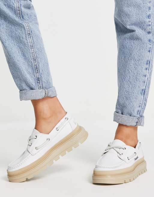 White store boat sneakers