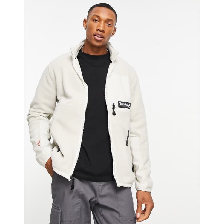 Timberland Re-issue Polartec fleece jacket in off white