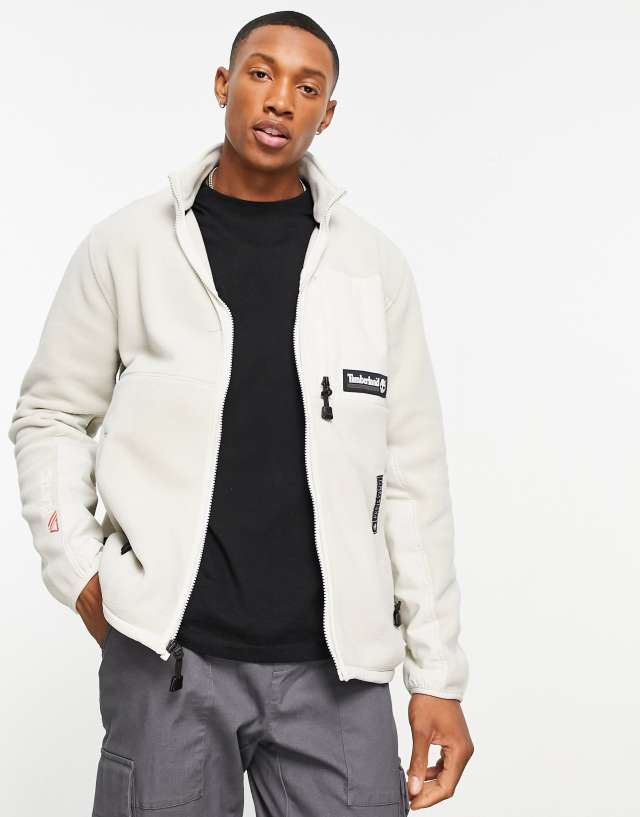 Timberland Re-issue Polartec fleece jacket in off white