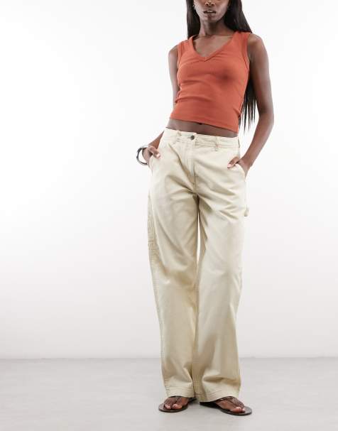 Timberland - Rechte broek van canvas in neutraal - view 1