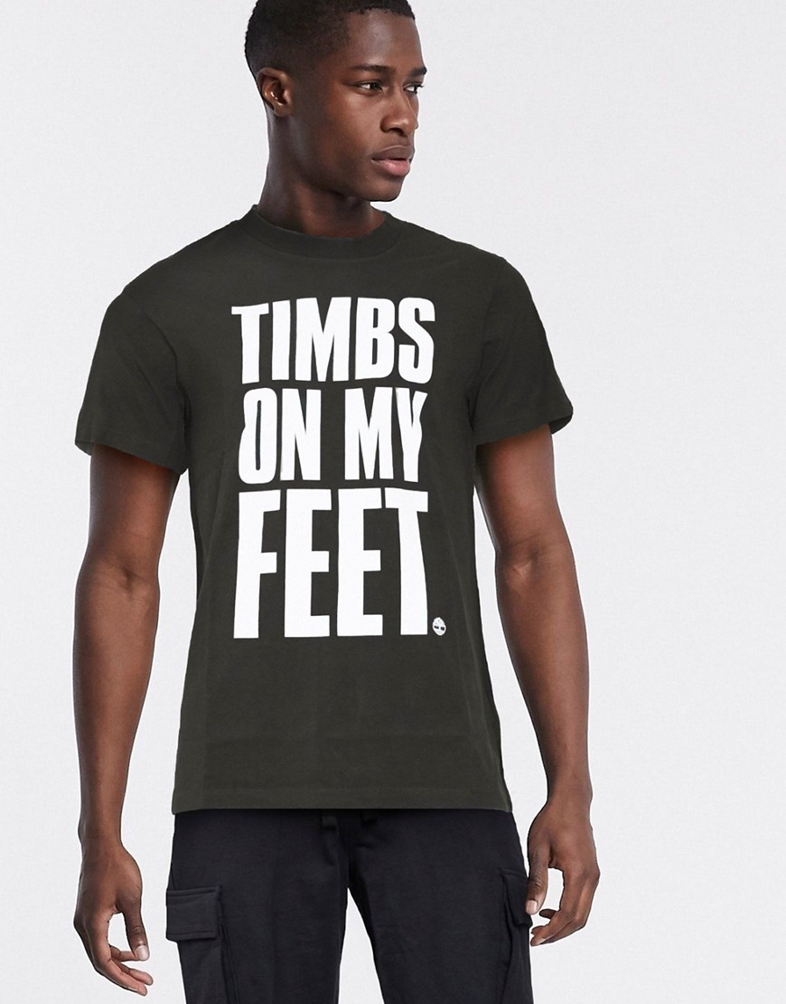 Timberland - Regular T-shirt met Do good-print-Wit